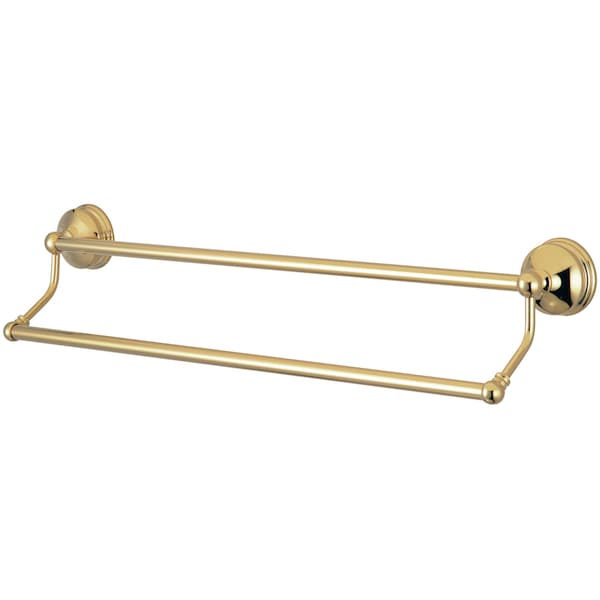Vintage 18" Dual Towel Bar, Polished Brass